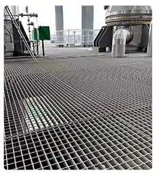 Gaya Desain Industri Lapangan Tambang Lantai Grating Baja Galvanis untuk Platform Walkway