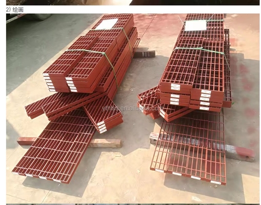 Industri Boiler Heavy Duty Steel Grating untuk Parking Lot Drainase dan Cover trotoar