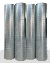 Saluran Udara Spiral Galvanis untuk Permintaan Pendingin Udara Kamar Tidur Gaya Desain Industri