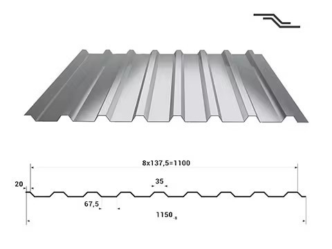 Galvanized Steel Coil Grade ASTM untuk Panel Atap Bergelombang Disesuaikan YX66-470