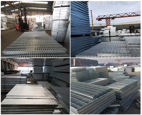 50mm Pitch Desain Industri Hot Dip Galvanized Steel Grating untuk Konstruksi