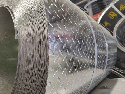 40g/m2 yang dapat disesuaikan Lapisan Zinc Lapisan Galvanis Pola Piring Baja untuk Bahan Bangunan